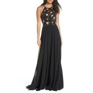 Jenny Yoo Sophie Embroidered Luxe Chiffon Gown